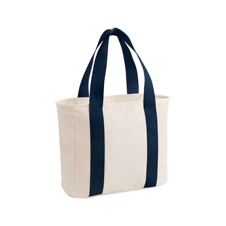 BagBase Edit Canvas Tote – Natural/Navy