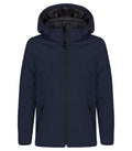 Clique Padded Hoody Softshell – junior – Mørk marineblå – forside