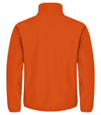 Clique Classic Softshell Jacket – Blodoransje – bakside