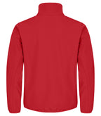 Clique Classic Softshell Jacket – Rød – bakside