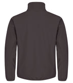 Clique Classic Softshell Jacket – Mørk grå – bakside