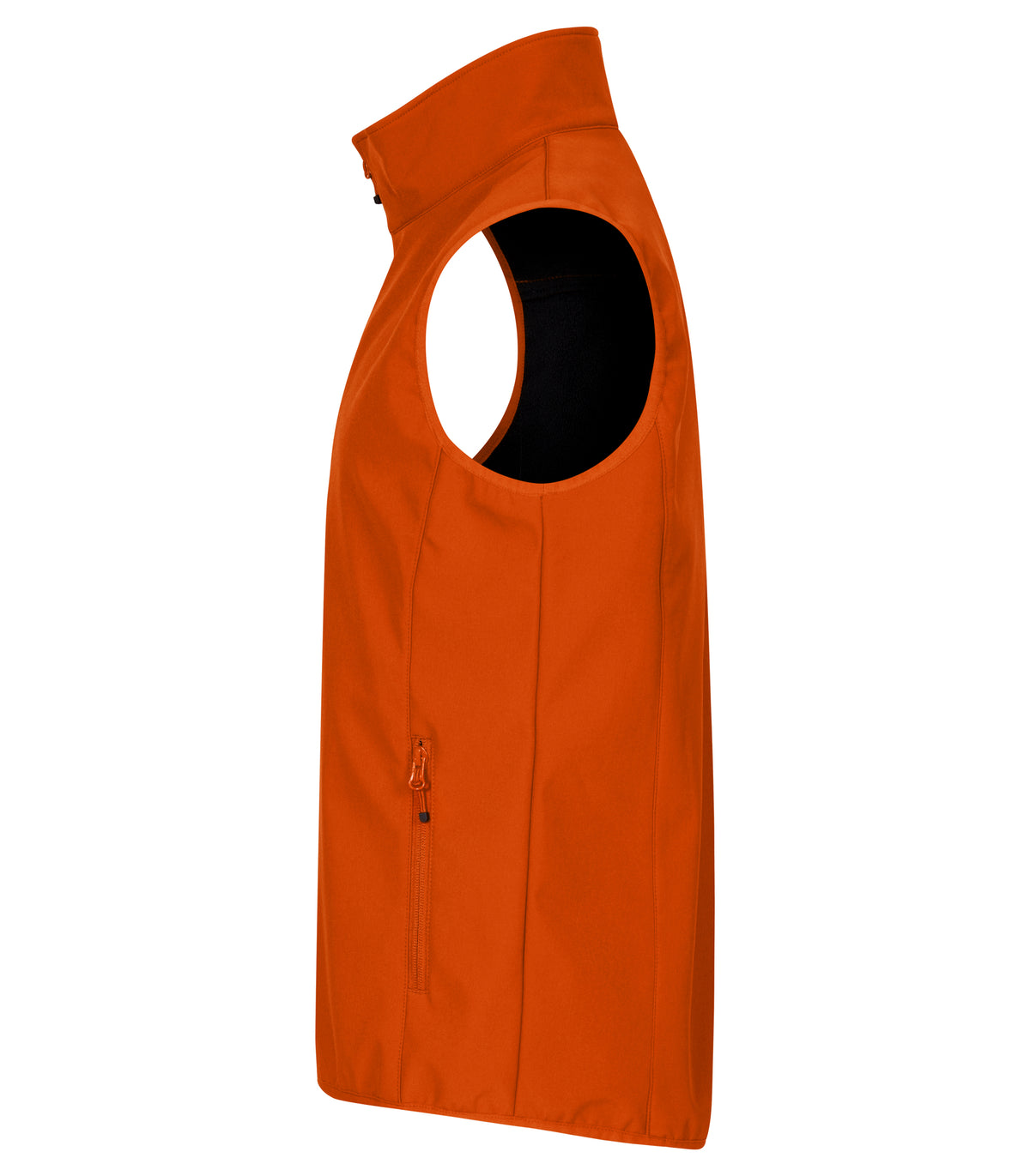 Clique Classic Softshell Vest – Blodoransje – venstre side