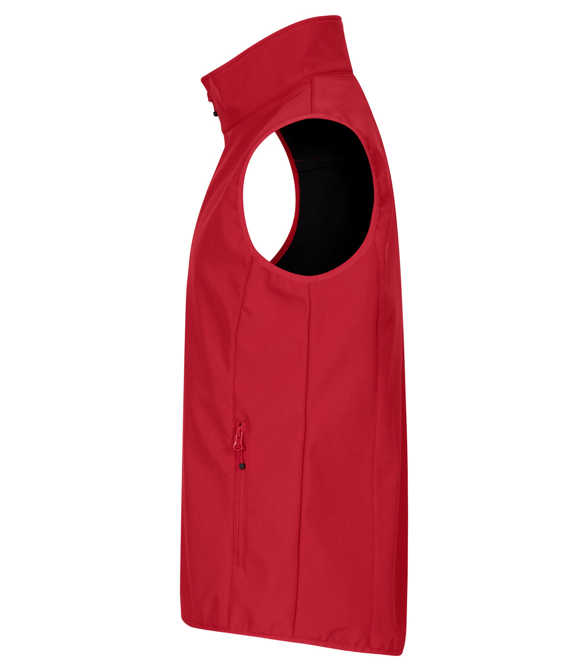 Clique Classic Softshell Vest – Rød – venstre side