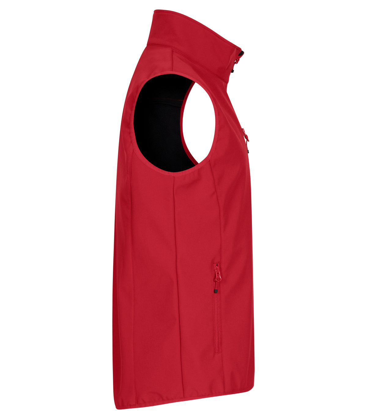 Clique Classic Softshell Vest – Rød – høyre side