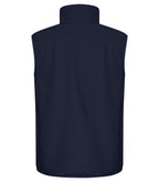 Clique Classic Softshell Vest – Mørk marineblå – bakside