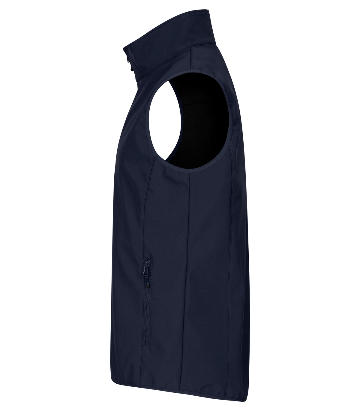 Clique Classic Softshell Vest – Mørk marineblå – venstre side