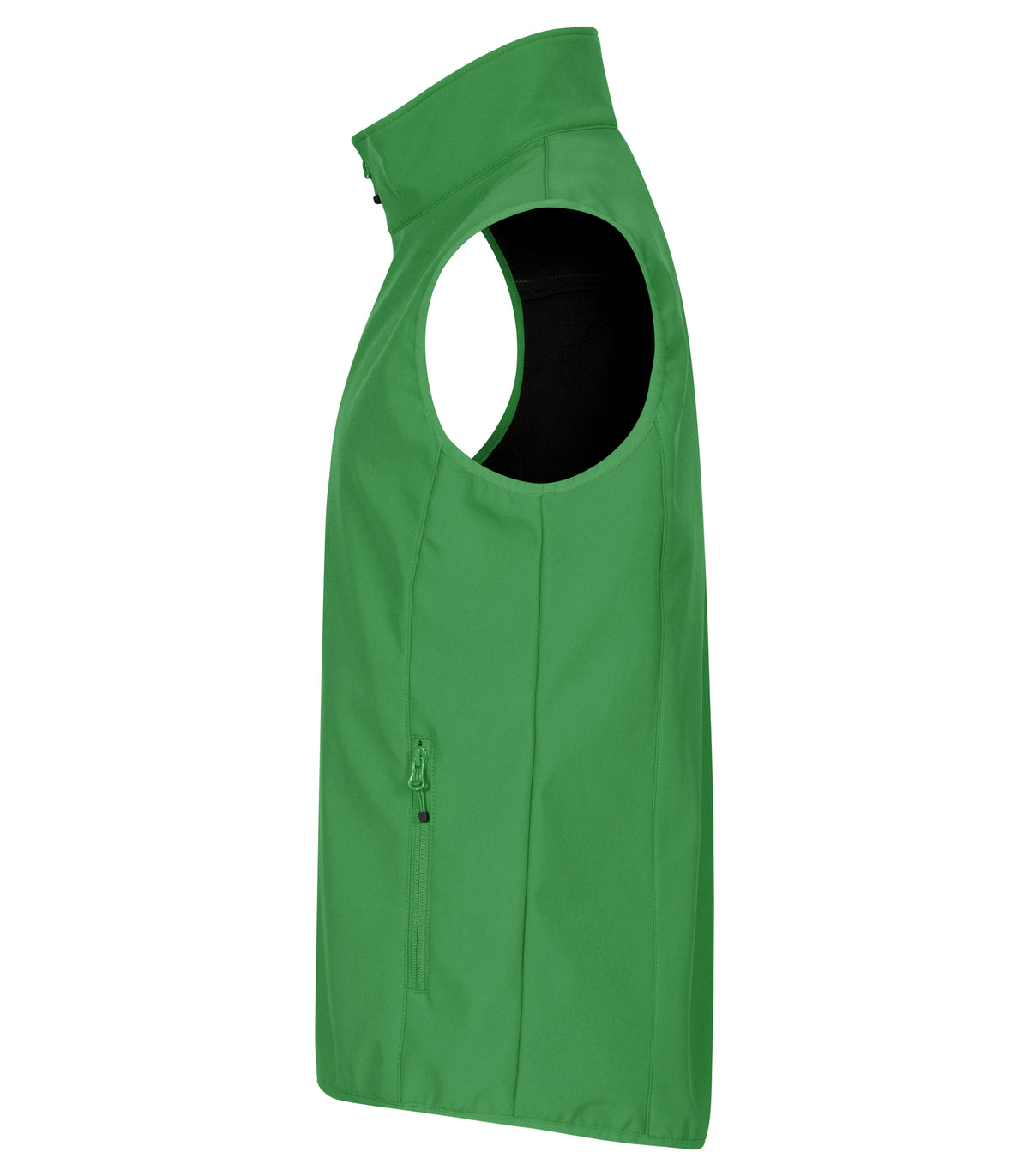 Clique Classic Softshell Vest – Eplegrønn – venstre side