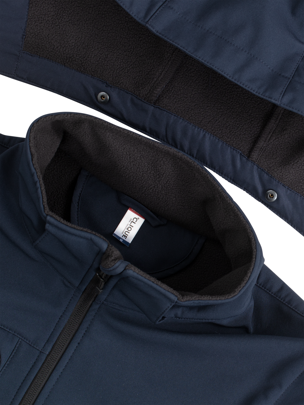 Clique Classic Softshell 2 in 1 – Mørk marineblå – detalj