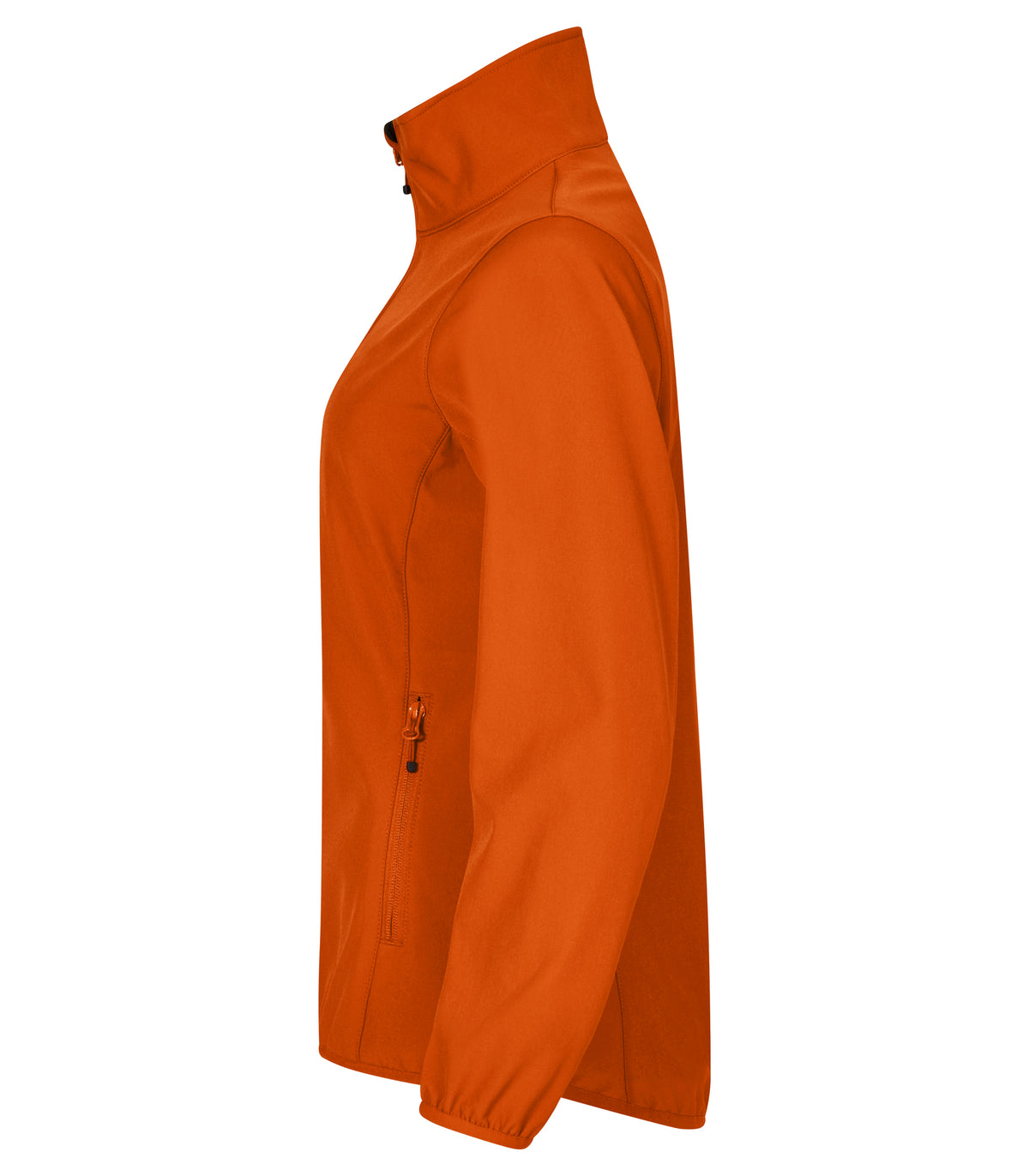 Clique Classic Softshell Jacket – dame – Blodoransje – venstre side