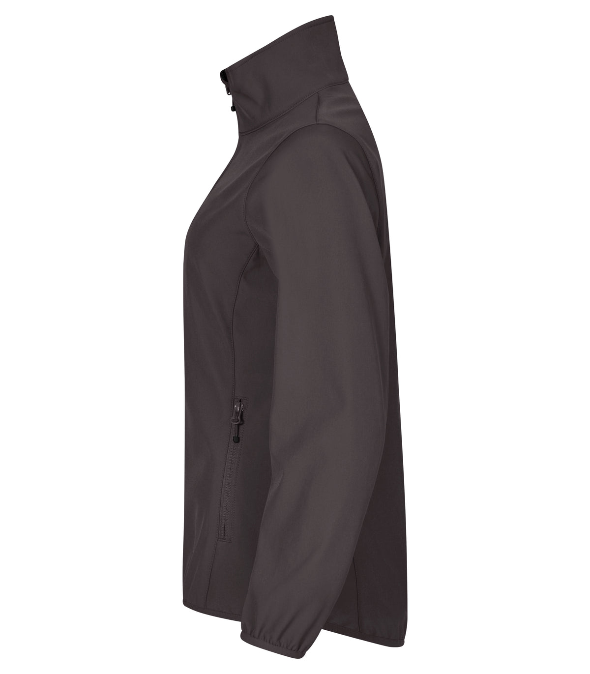 Clique Classic Softshell Jacket – dame – Mørk grå – venstre side