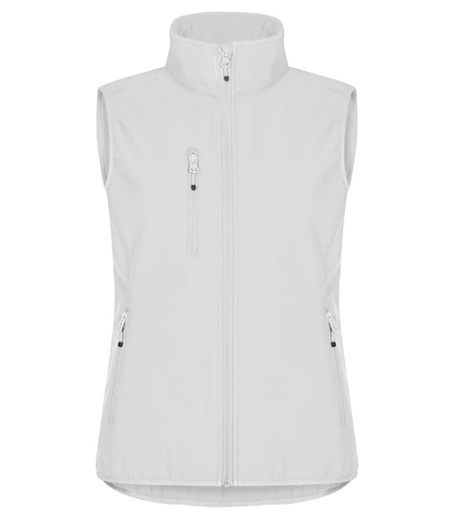 Clique Classic Softshell Vest – dame – Hvit – forside
