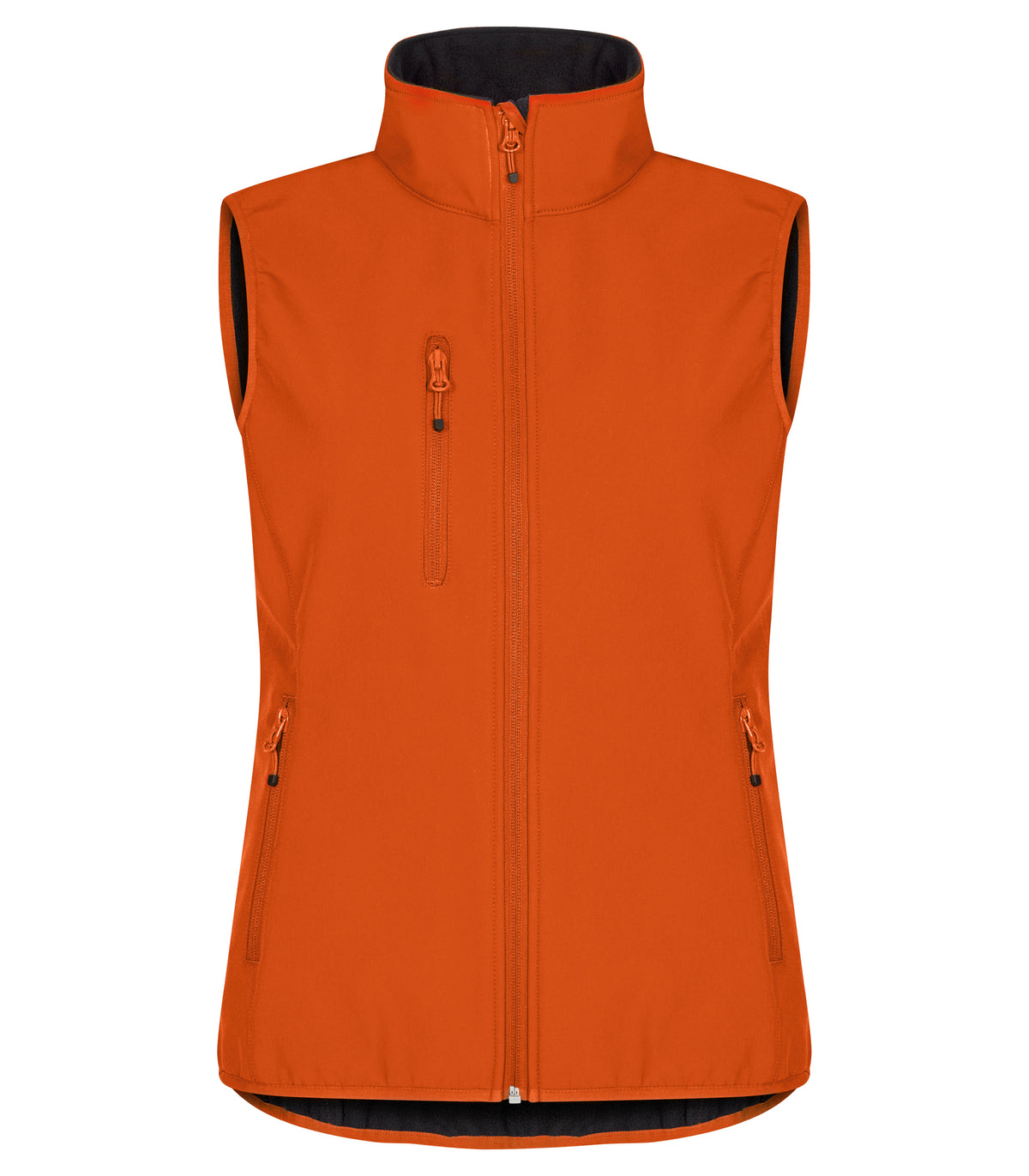 Clique Classic Softshell Vest – dame – Blodoransje – forside