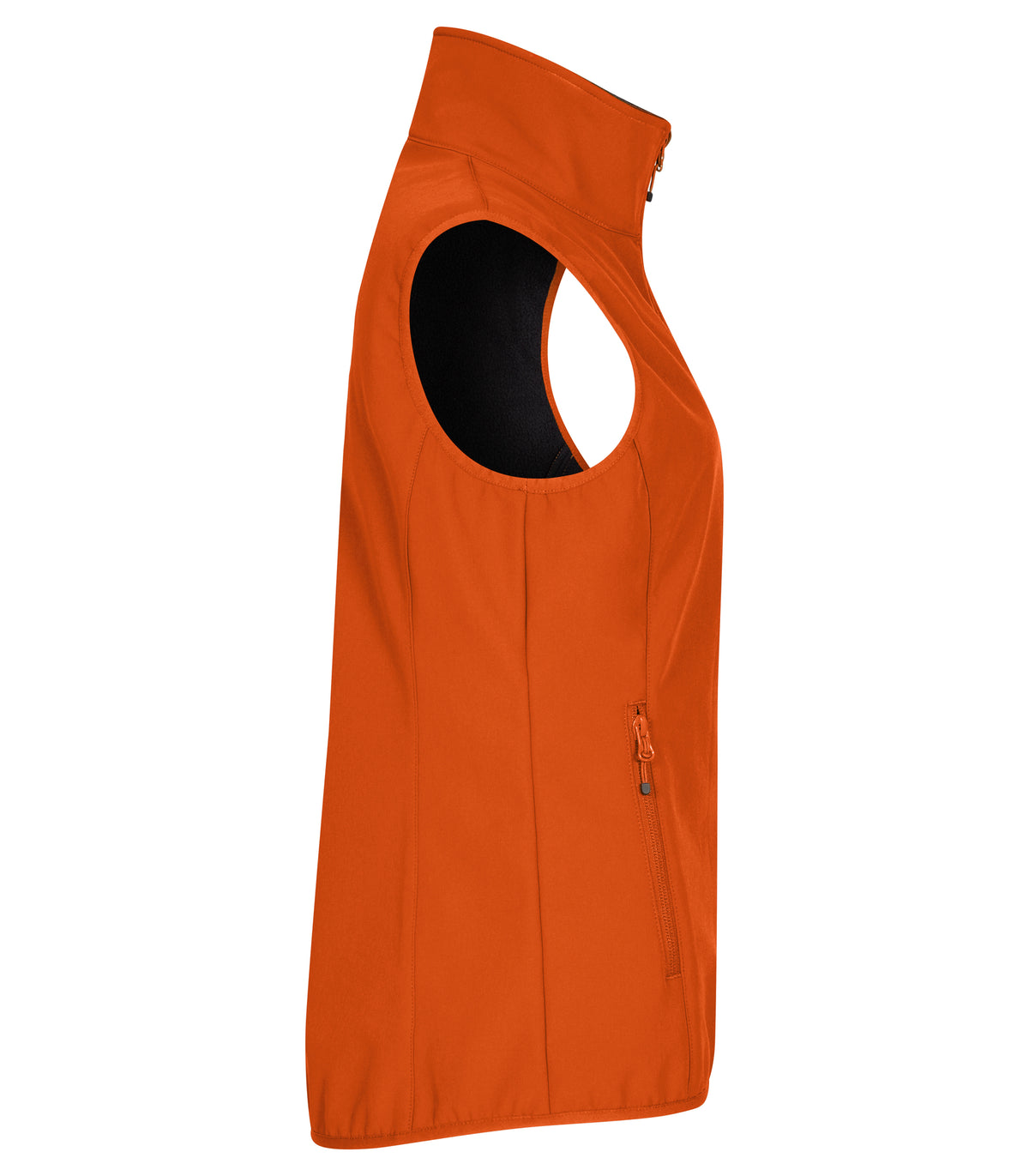 Clique Classic Softshell Vest – dame – Blodoransje – høyre side