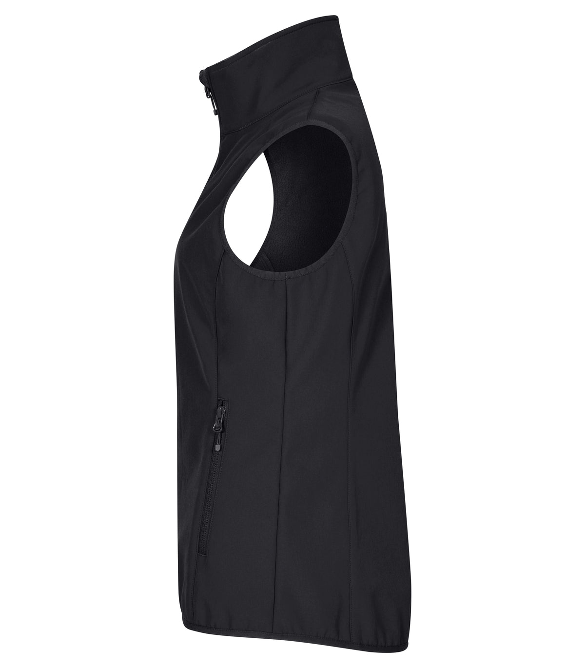 Clique Classic Softshell Vest – dame – Svart – venstre side