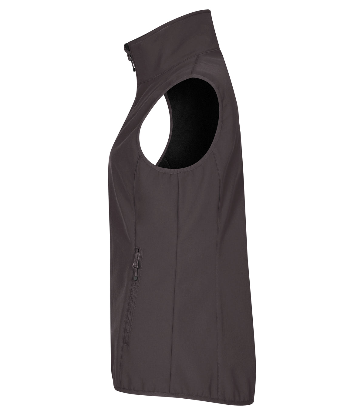 Clique Classic Softshell Vest – dame – Mørk grå – venstre side