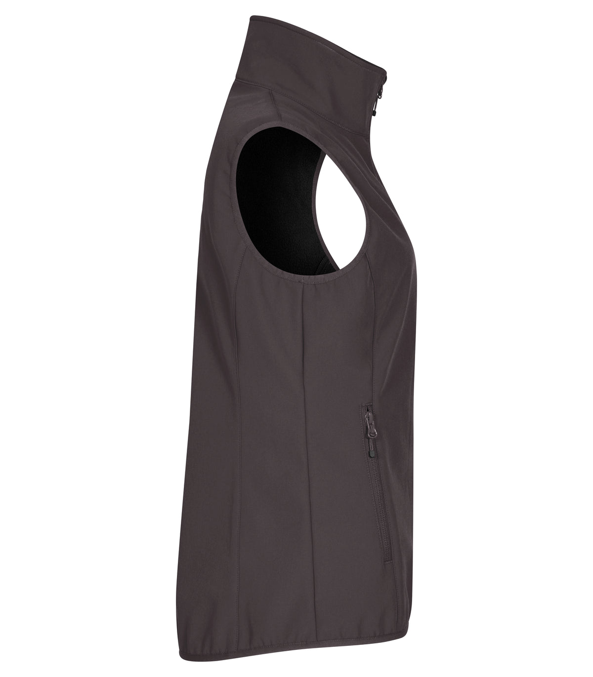 Clique Classic Softshell Vest – dame – Mørk grå – høyre side