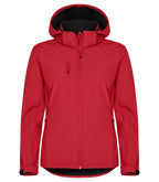 Clique Classic Softshell Hoody – dame – Rød – forside