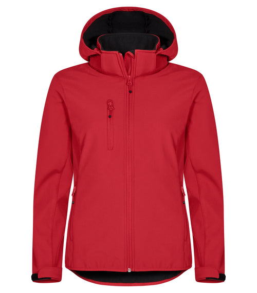 Clique Classic Softshell Hoody – dame – Rød – forside