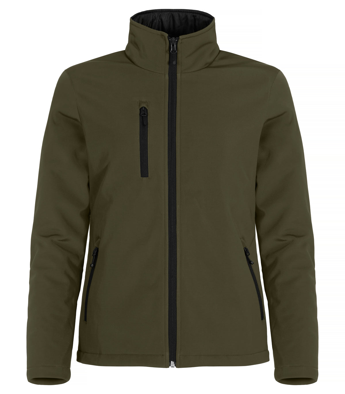 Clique Padded Softshell Jacket – dame – Tåkegrønn – forside