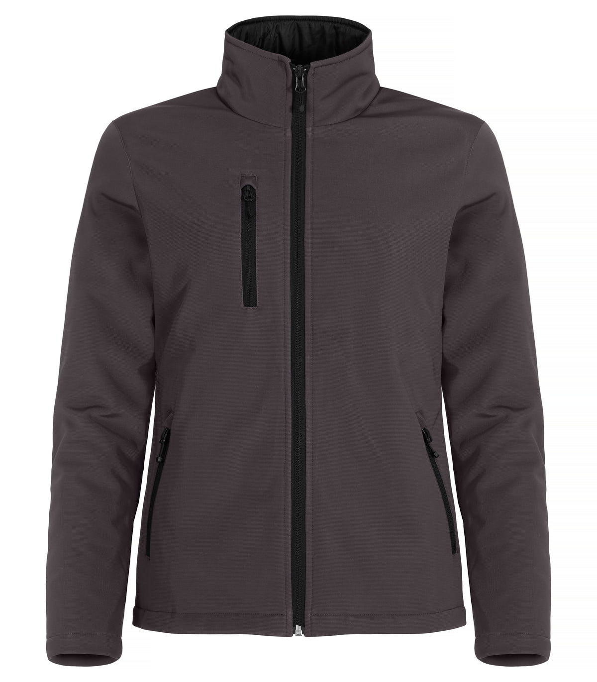 Clique Padded Softshell Jacket – dame – Mørk grå – forside