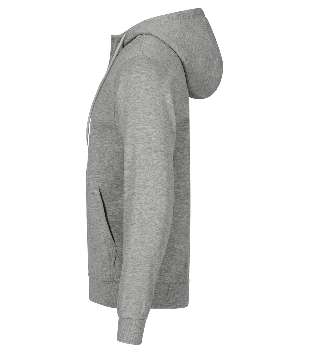 Clique Miami Hoody Full Zip – Gråmelert – venstre side