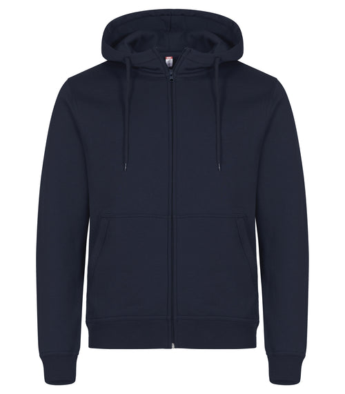 Clique Miami Hoody Full Zip – Mørk marineblå – forside