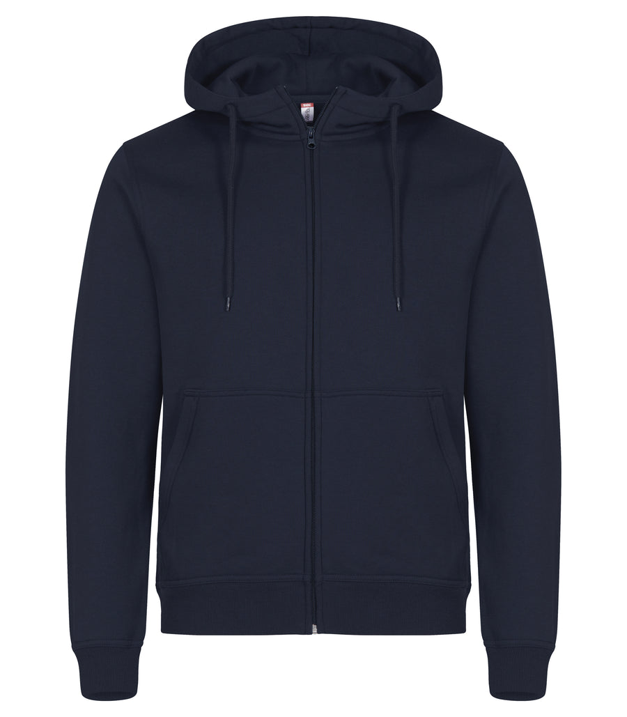 Clique Miami Hoody Full Zip – Mørk marineblå – forside