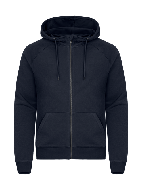 Clique Miami PRO Hoody Full Zip – Mørk marineblå – forside
