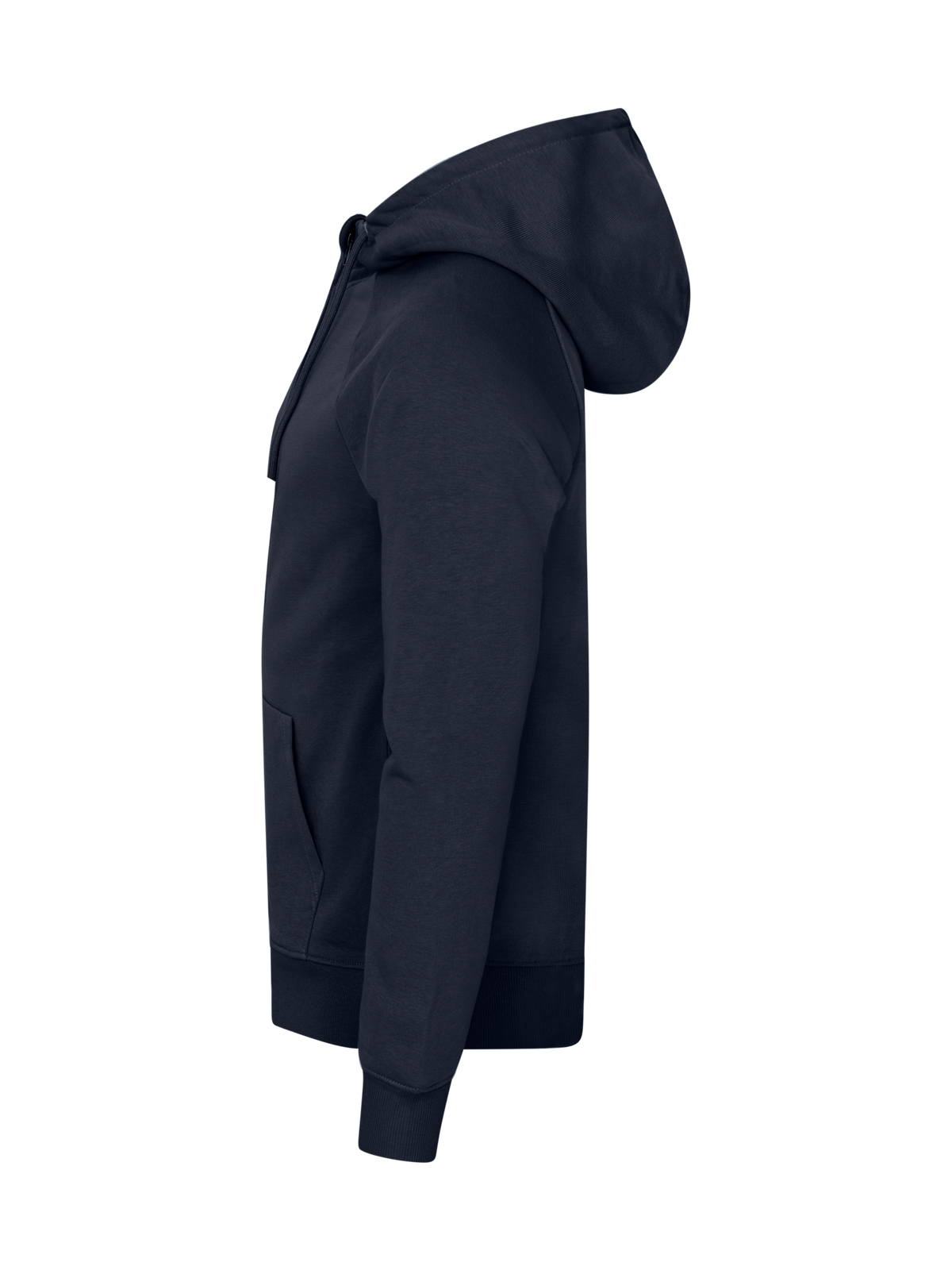 Clique Miami PRO Hoody Full Zip – Mørk marineblå – venstre side