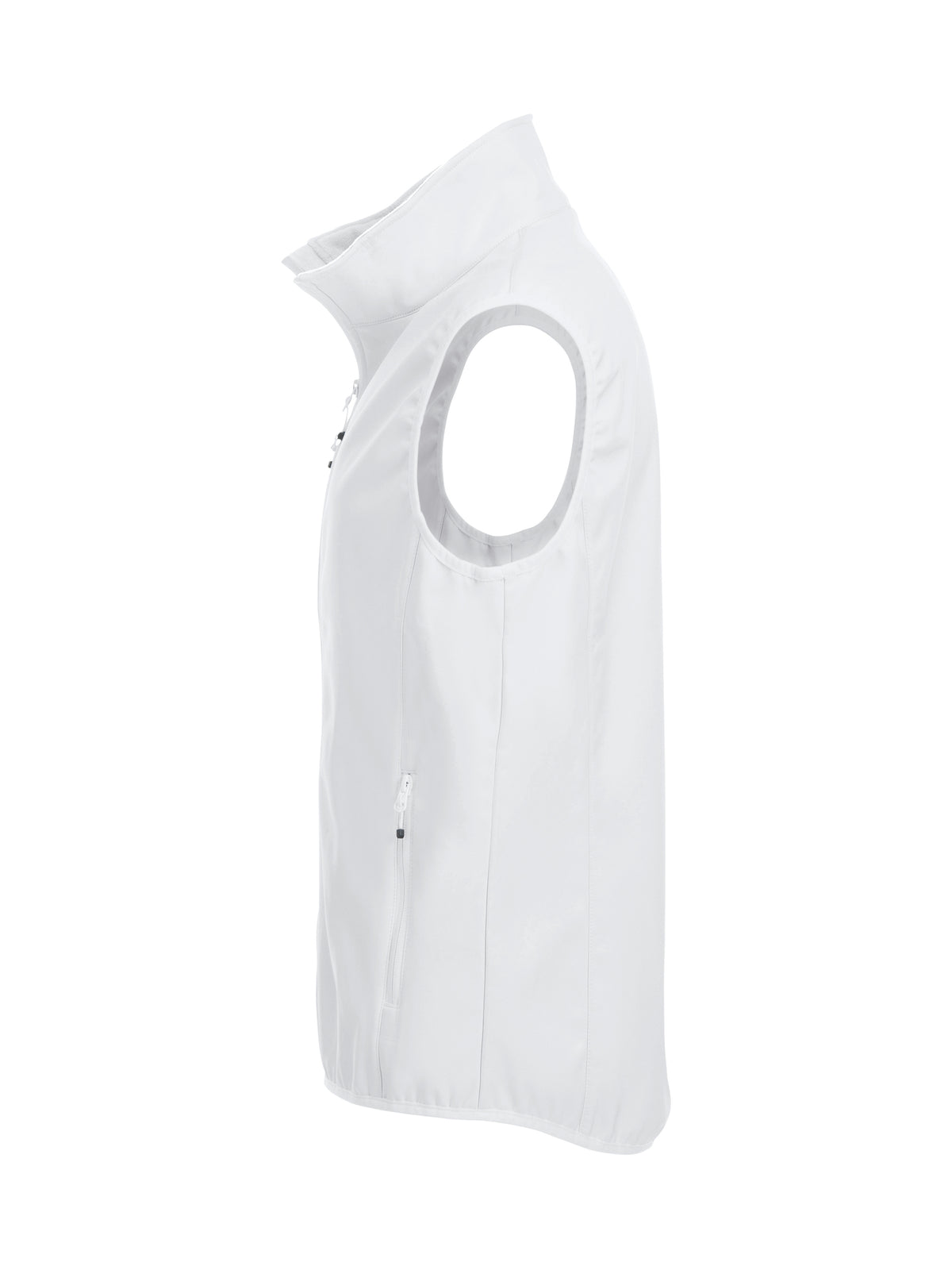 Clique Basic Softshell Vest – Hvit – venstre side