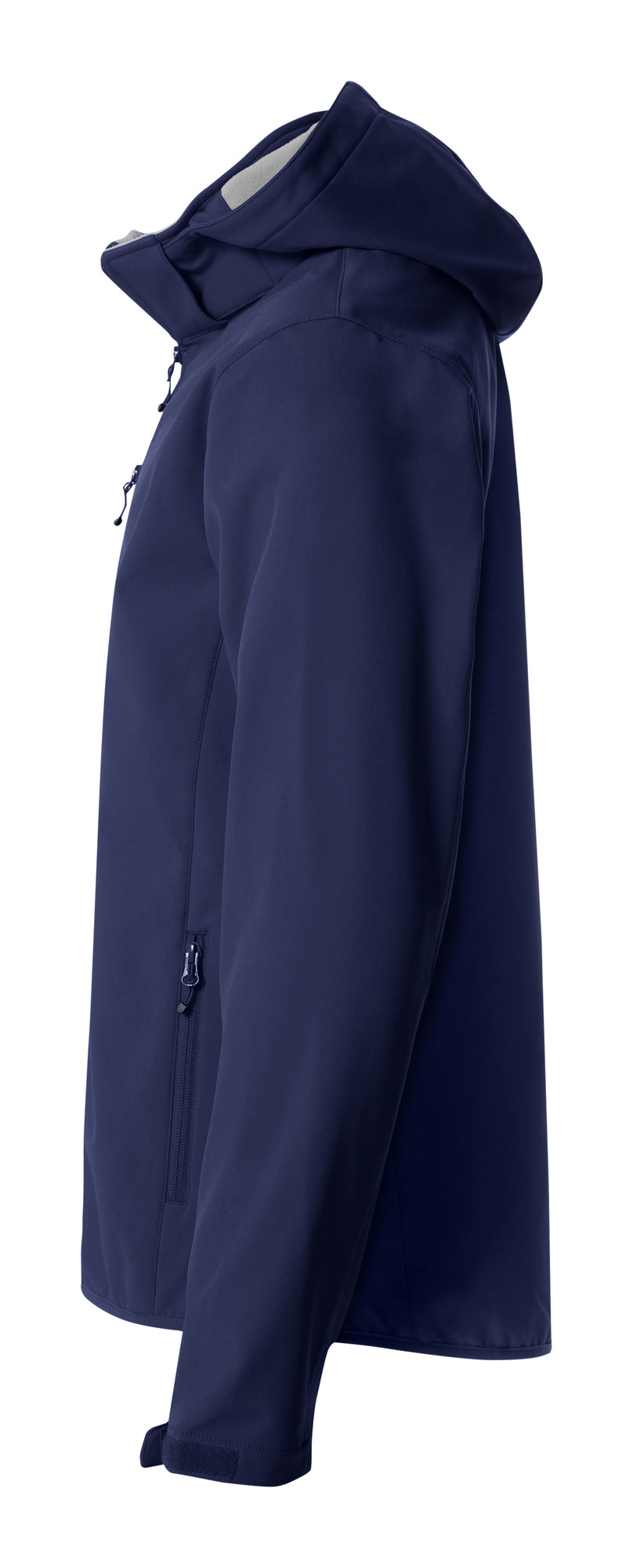 Clique Basic Hoody Softshell – Marineblå – venstre side
