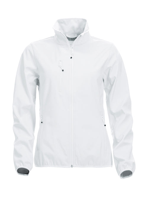 Clique Basic Softshell Jacket – dame – Hvit – forside