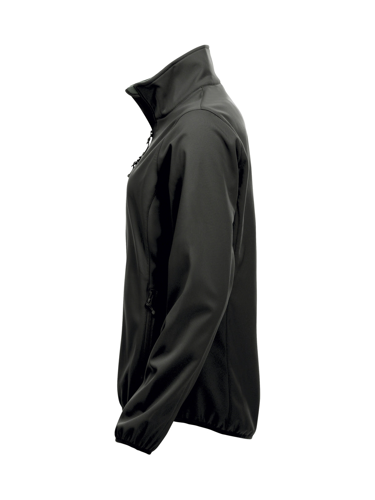Clique Basic Softshell Jacket – dame – Svart – venstre side