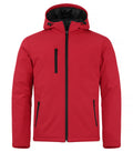 Clique Padded Hoody Softshell – Rød – forside