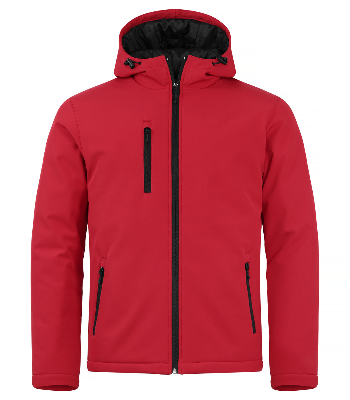 Clique Padded Hoody Softshell – Rød – forside