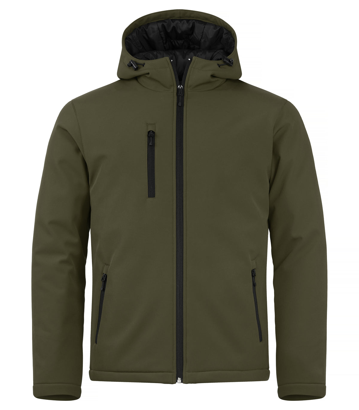 Clique Padded Hoody Softshell – Tåkegrønn – forside