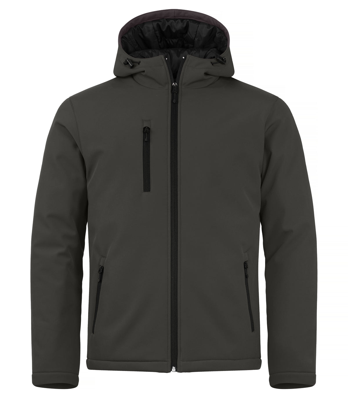 Clique Padded Hoody Softshell – Mørk grå – forside