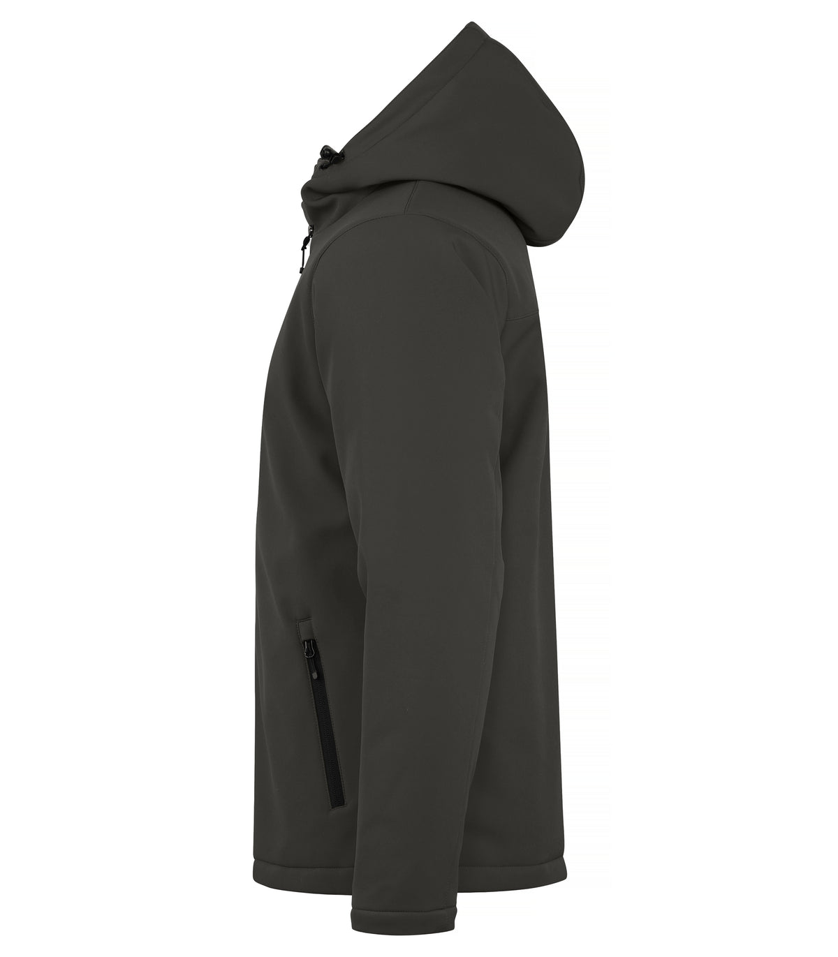 Clique Padded Hoody Softshell – Mørk grå – venstre side