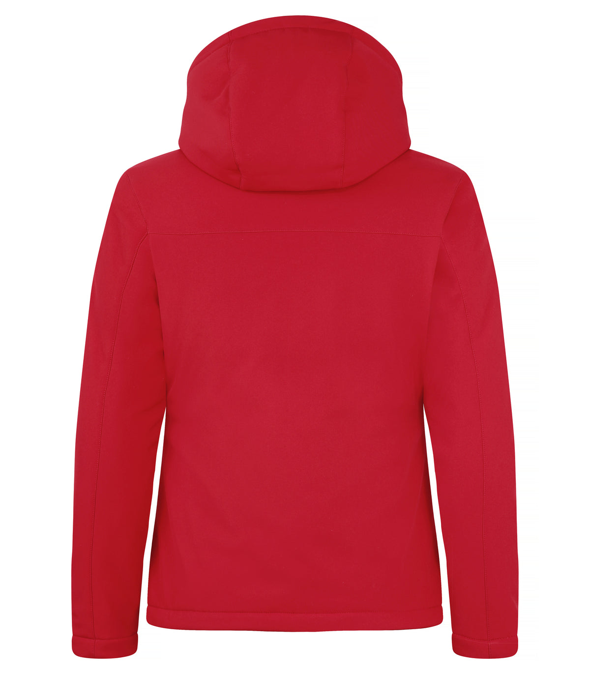 Clique Padded Hoody Softshell – dame – Rød – bakside