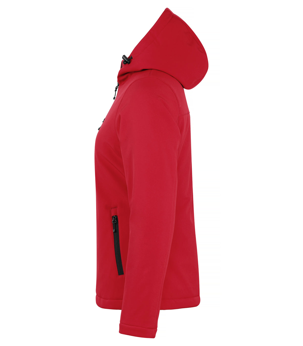 Clique Padded Hoody Softshell – dame – Rød – venstre side