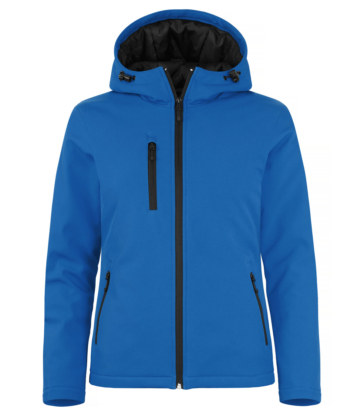 Clique Padded Hoody Softshell – dame – Kongeblå – forside