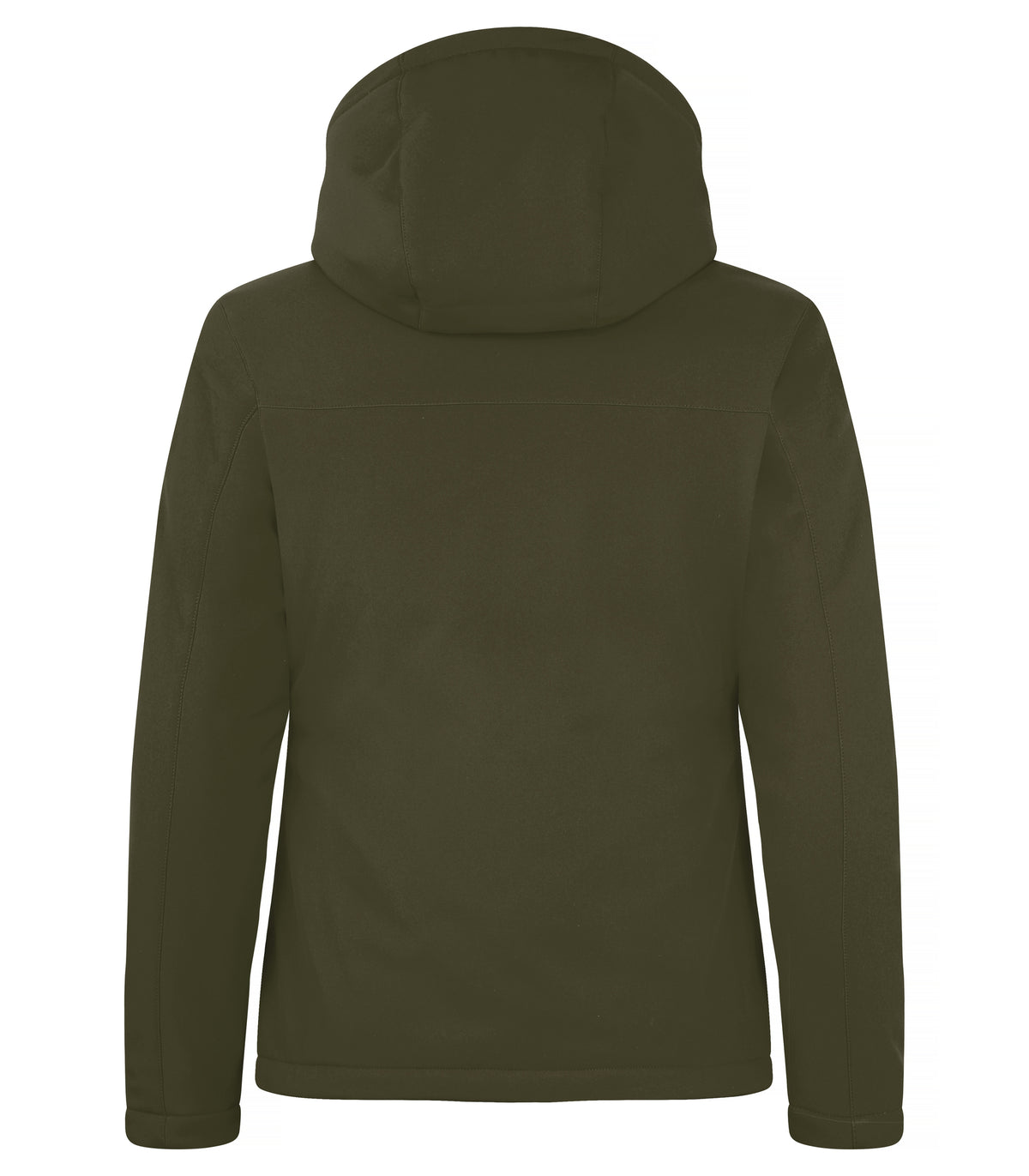 Clique Padded Hoody Softshell – dame – Tåkegrønn – bakside
