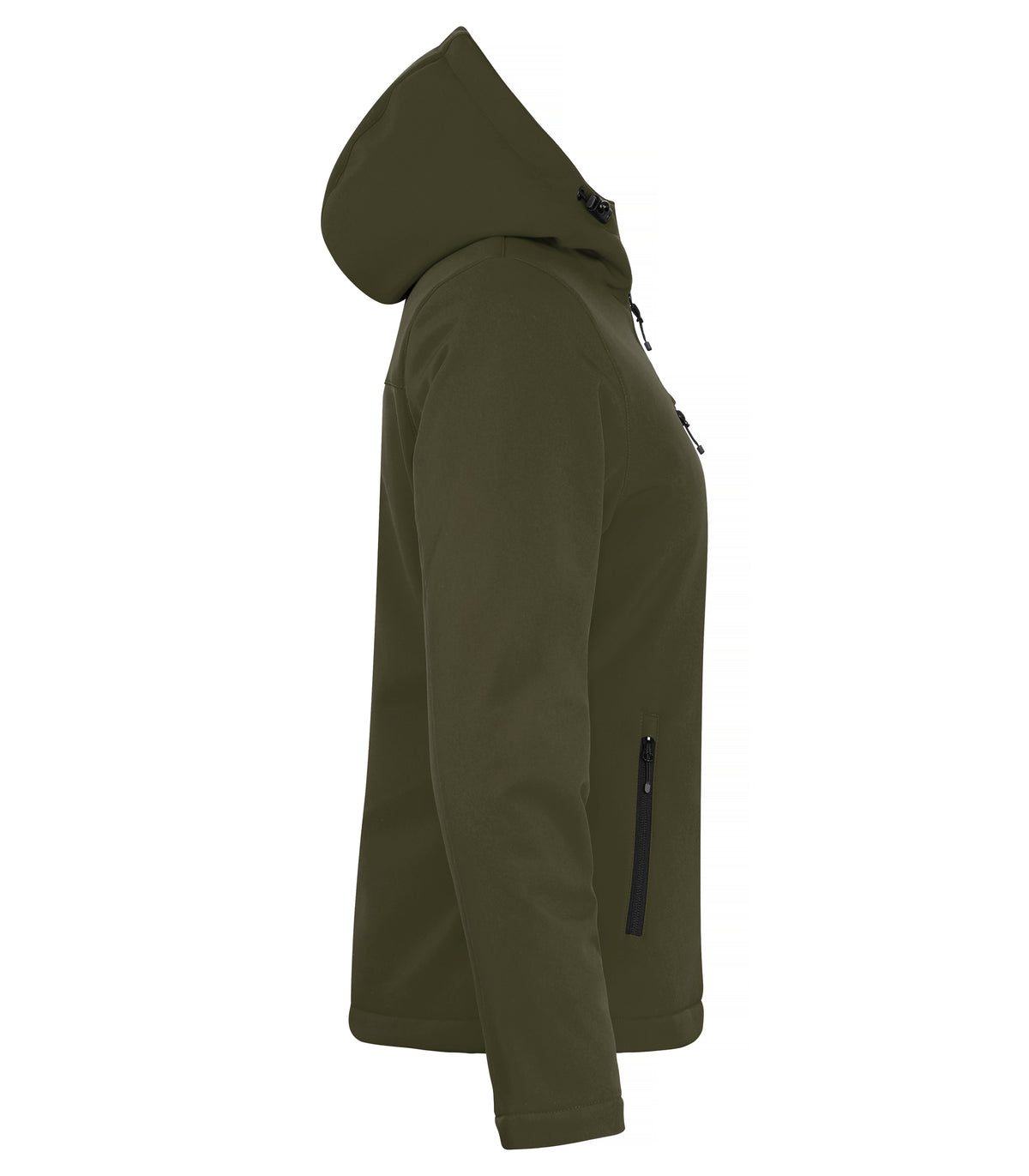 Clique Padded Hoody Softshell – dame – Tåkegrønn – høyre side