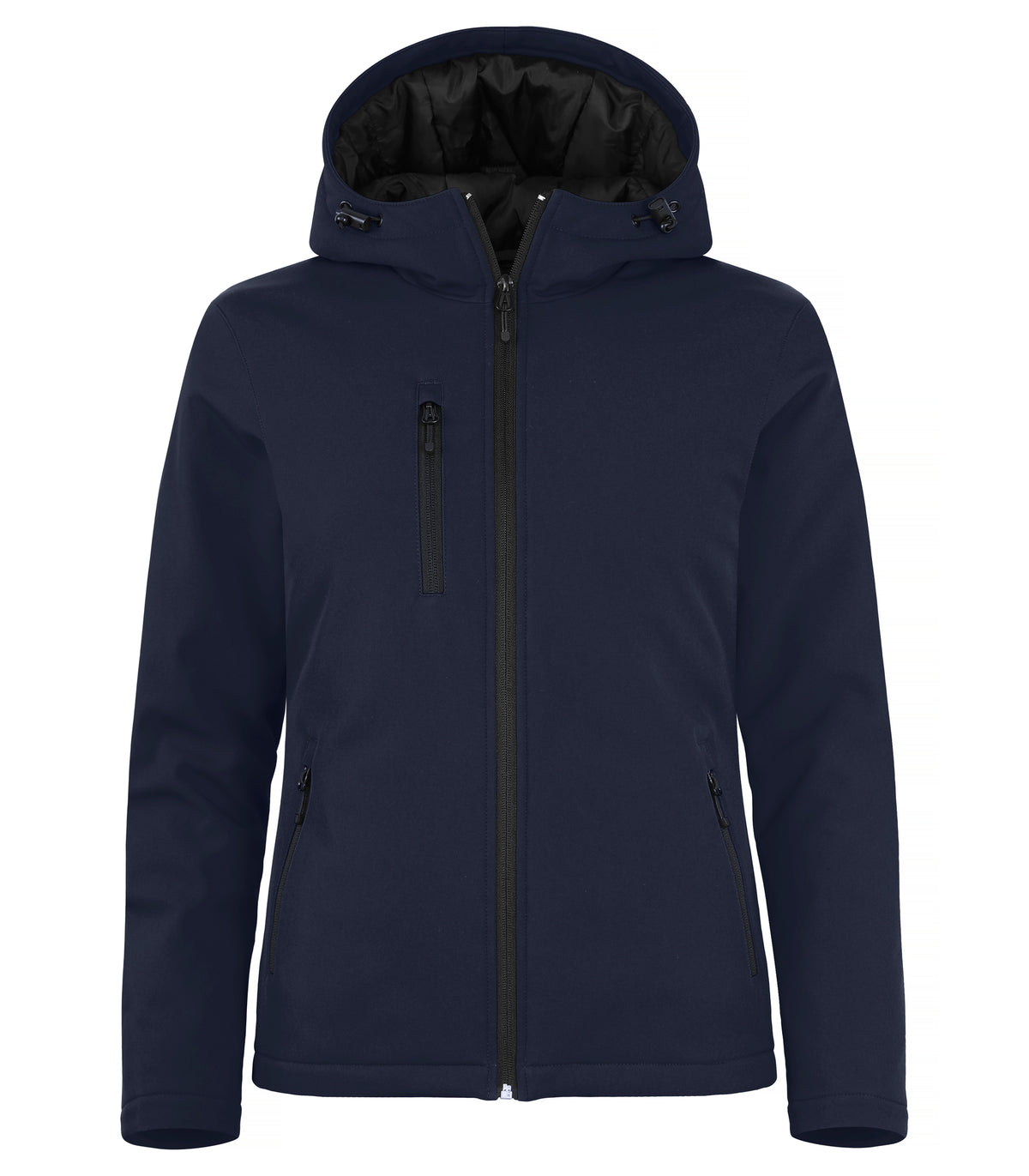 Clique Padded Hoody Softshell – dame – Mørk marineblå – forside