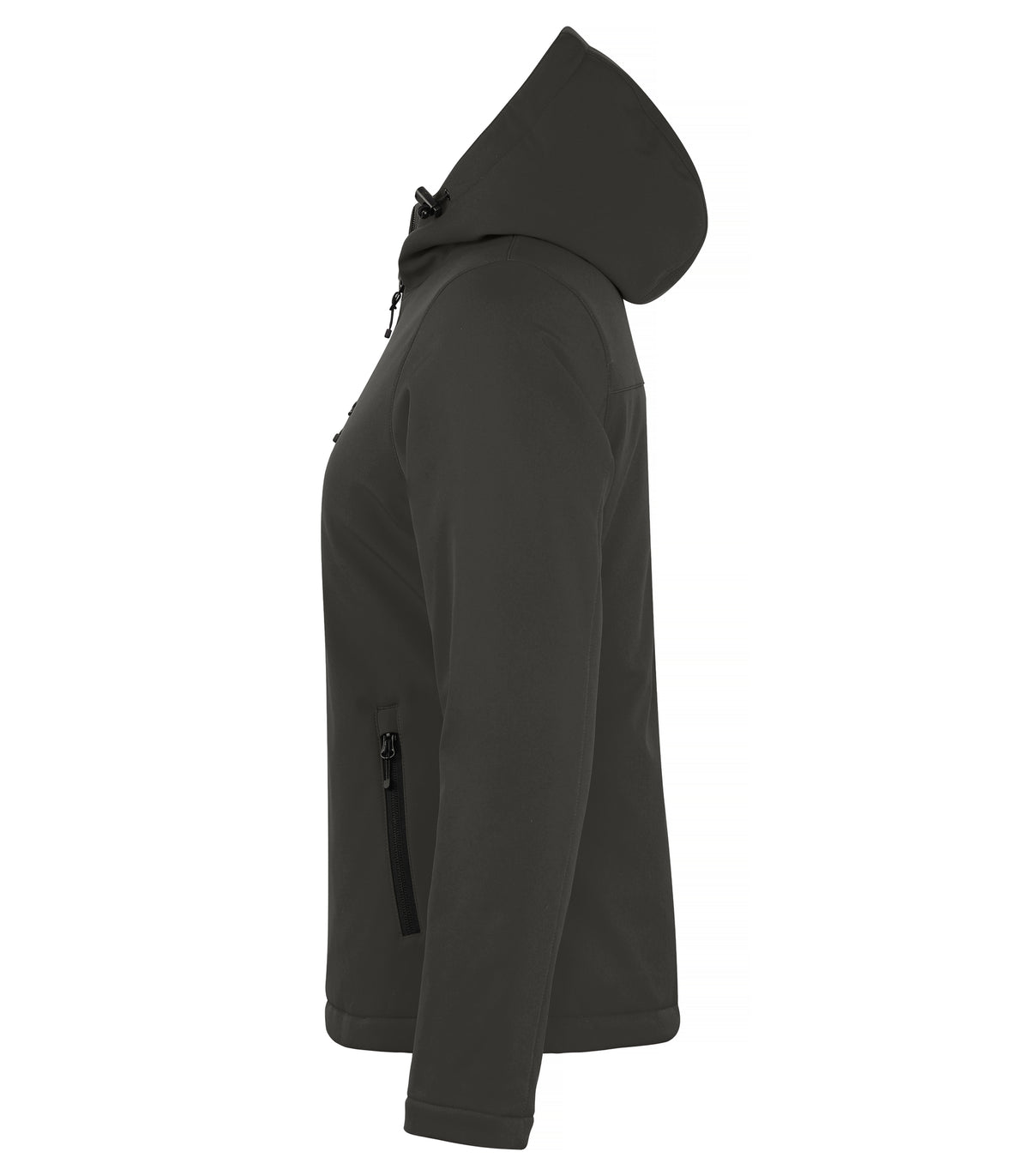 Clique Padded Hoody Softshell – dame – Mørk grå – venstre side