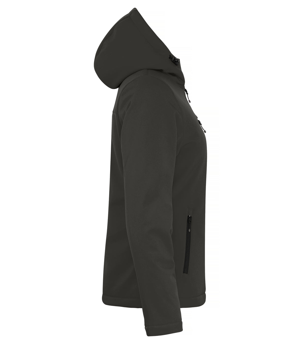 Clique Padded Hoody Softshell – dame – Mørk grå – høyre side