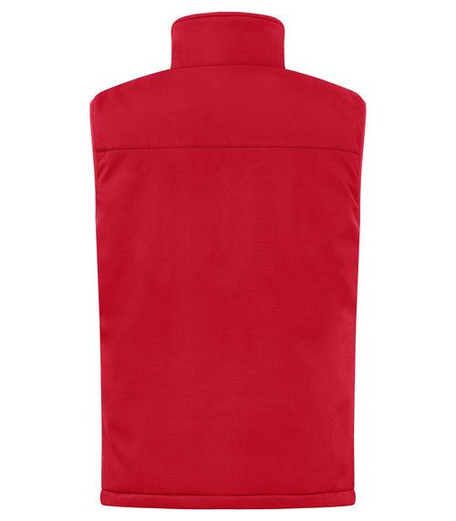 Clique Padded Softshell Vest – Rød – bakside
