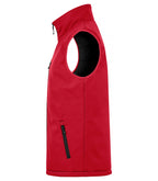 Clique Padded Softshell Vest – Rød – venstre side