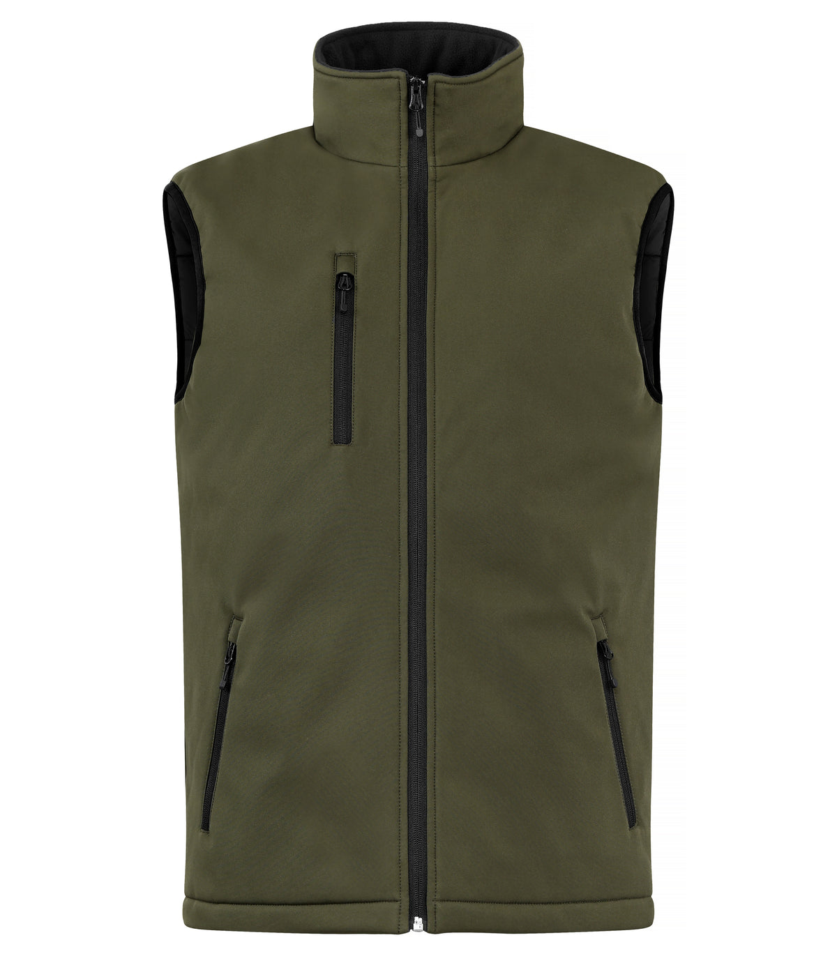 Clique Padded Softshell Vest – Tåkegrønn – forside