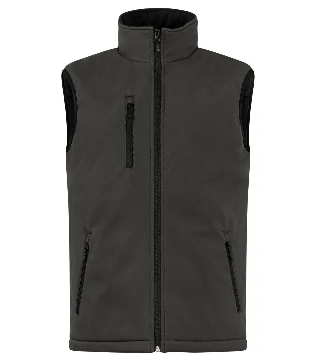Clique Padded Softshell Vest – Mørk grå – forside